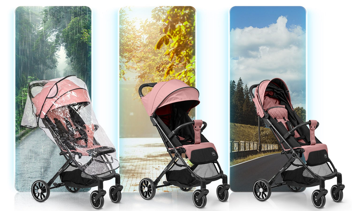 Прогулянкова коляска Nukido Paseo Рожева 716004 (5903890622411) - зображення 12
