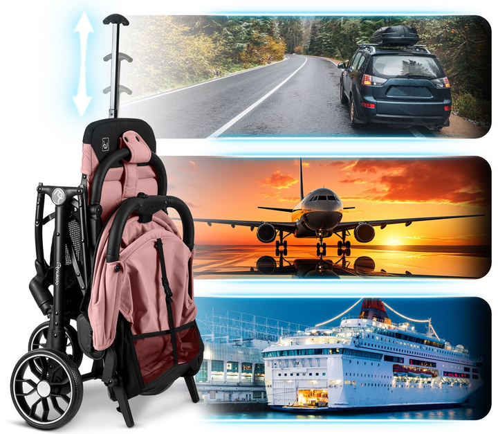 Прогулянкова коляска Nukido Paseo Рожева 716004 (5903890622411) - зображення 13