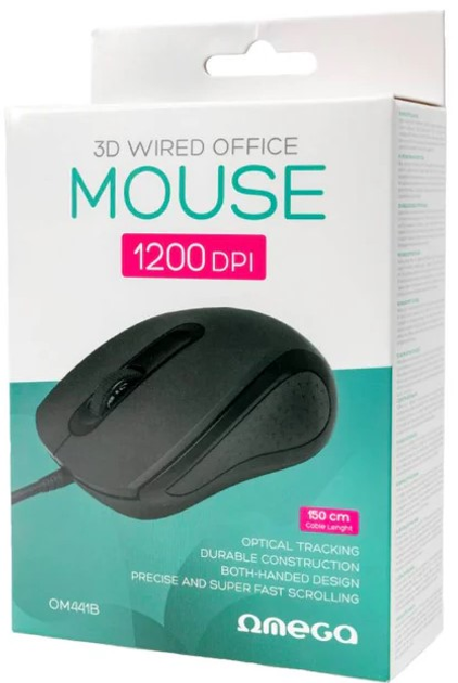 Mysz Omega 3D Wired Office USB Black (5907595460682) - obraz 6