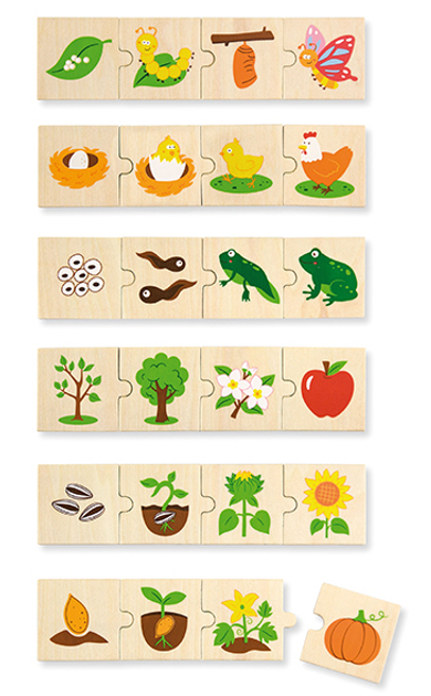 Drewniane puzzle - dopasowanka Viga Jak rośnie 51609 (6934510516093) - obraz 1