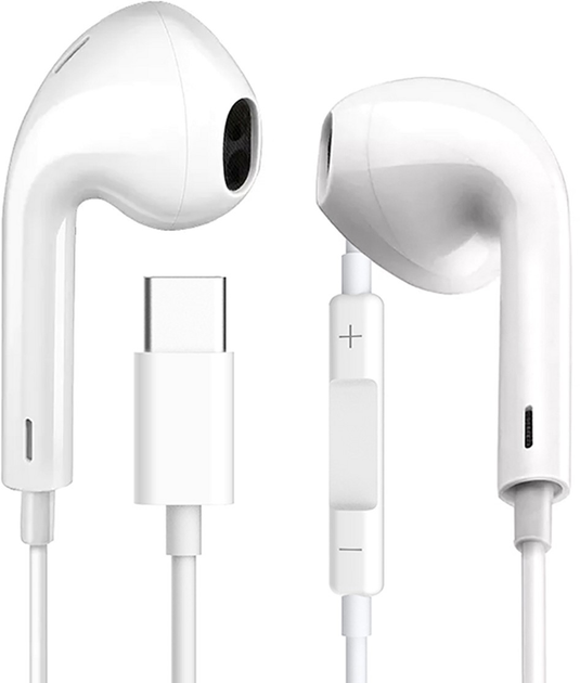 Słuchawki Fiesta In-Ear Earphones USB-C White (FISEMW10) - obraz 1