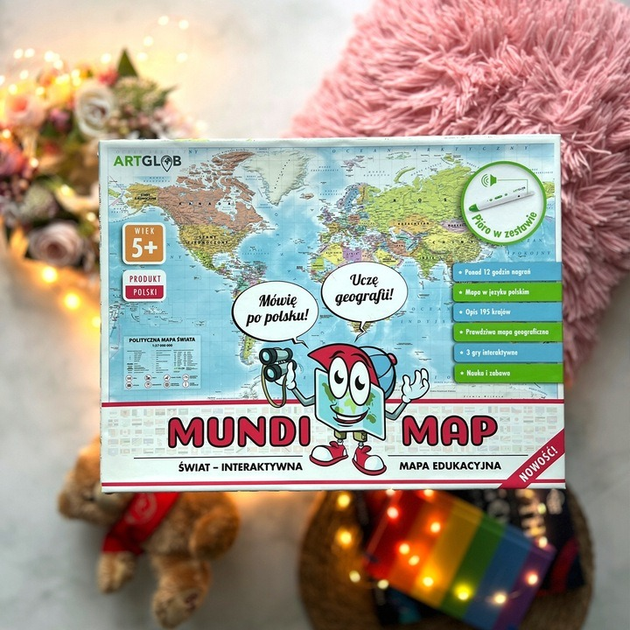 Zabawka interaktywna ArtGlob MundiMap Mapa świata + pióro (Język polski) (5907751199586) - obraz 4