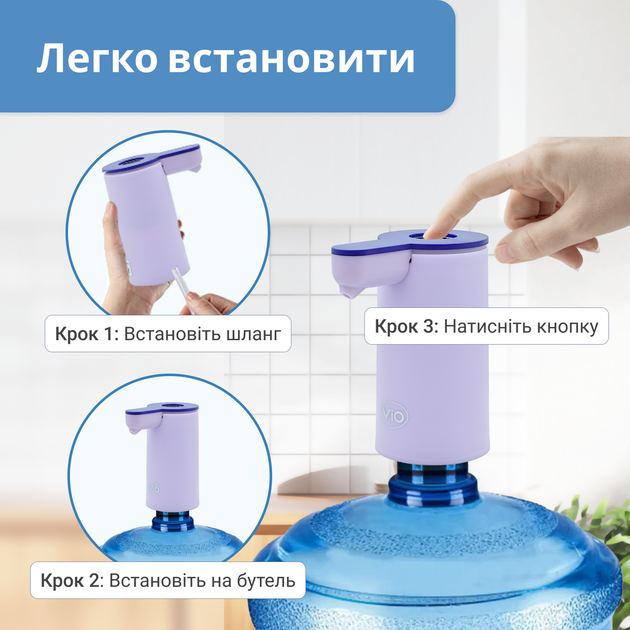 Электрическая помпа для воды ViO E18 фиолетовая - изображение 5