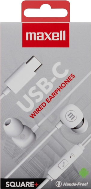 Słuchawki Maxell Square+ USB-C White (MXSSQW) - obraz 2