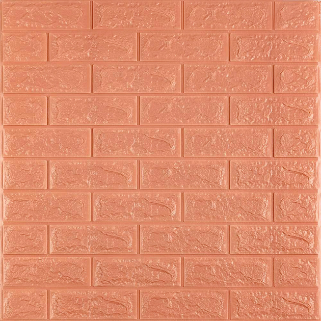3D панель самоклеящийся кирпич Пудровый 700x700x7мм SW-00001800 Sticker Wall Пудровый - изображение 1