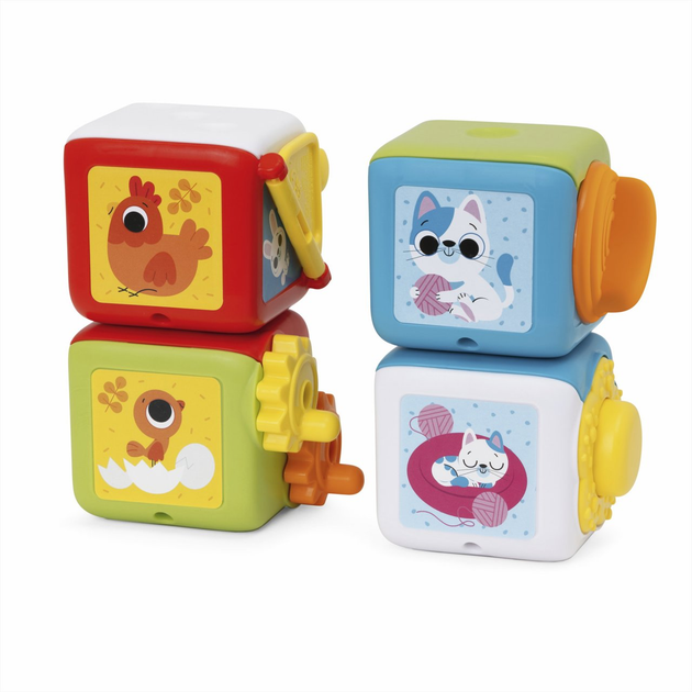 Zabawka edukacyjna 2 w 1 Chicco Multisensoryczne kostki Montessori (8058664171460) - obraz 5
