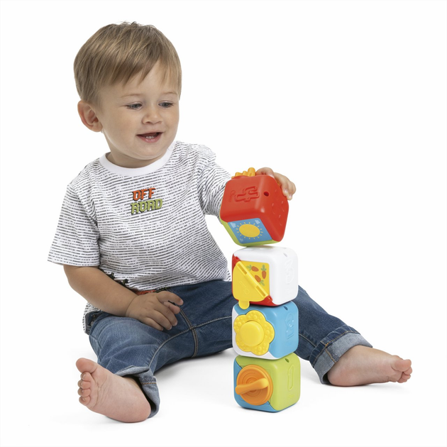 Zabawka edukacyjna 2 w 1 Chicco Multisensoryczne kostki Montessori (8058664171460) - obraz 6