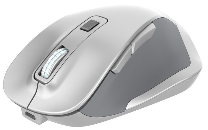 Mysz Omega Wireless Rechergeable USB-C Pearl White (OMC526RWBW) - obraz 3
