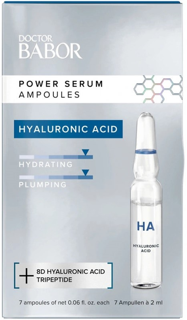 Сироватка для обличчя Babor Power Ampoules Hyaluronic Acid зволожувальна в ампулах 7 х 2 мл (4015165354987) - зображення 1