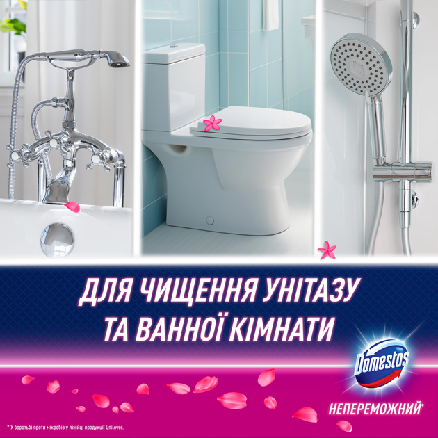 Спрей-піна Domestos Power Foam для чищення унітазу та ванної Квіткова свіжість 435 мл (8720182796424) - зображення 4