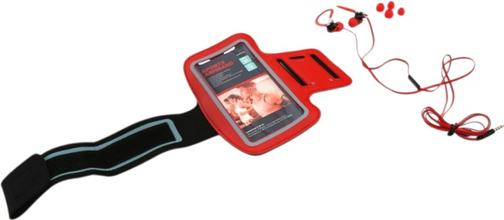 Навушники Platinet Sport Earphones + Armband Red (PM1070R) - зображення 3