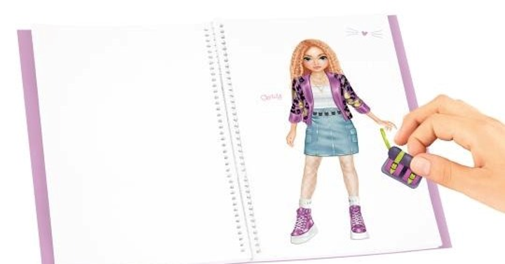 Zestaw kreatywny Depesche Dress Me Up Big Top Model z naklejkami Rebel Kitty 13387A (4010070695538) - obraz 5