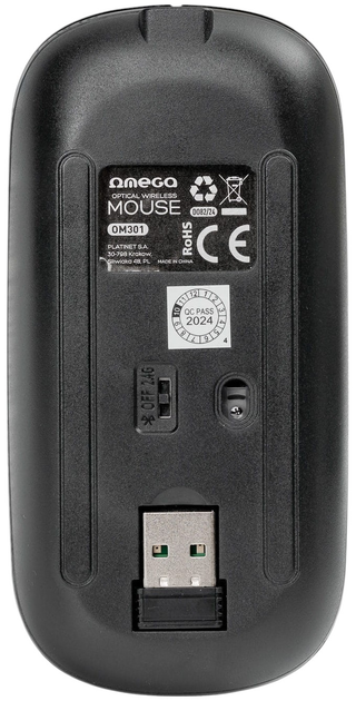 Миша Omega OM301 Wireless/Bluetooth Black - зображення 6