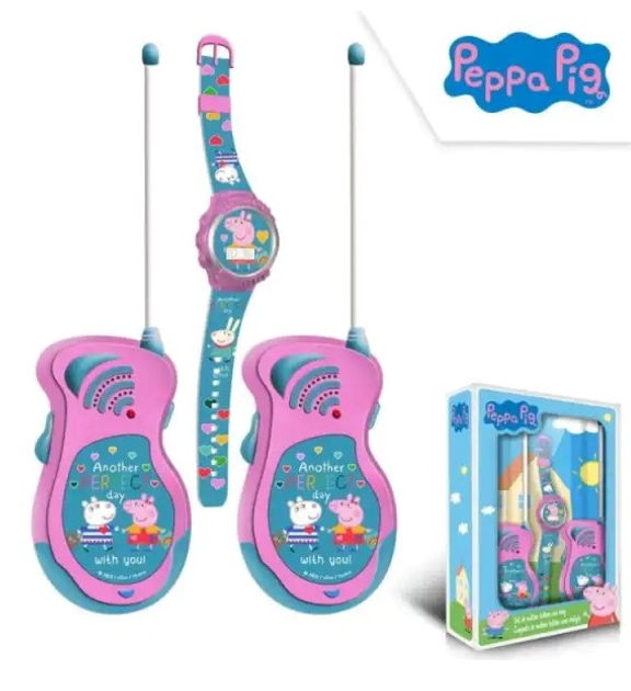 Рації Kids Euroswan Свинка Пеппа 2 шт з цифровим годинником PP17047 (8435507847919) - зображення 2