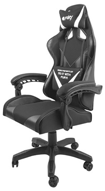 Крісло ігрове Fury Gaming Chair Avenger L 60 мм Black-White (NFF-1711) (955555908018144) - Уцінка - зображення 3