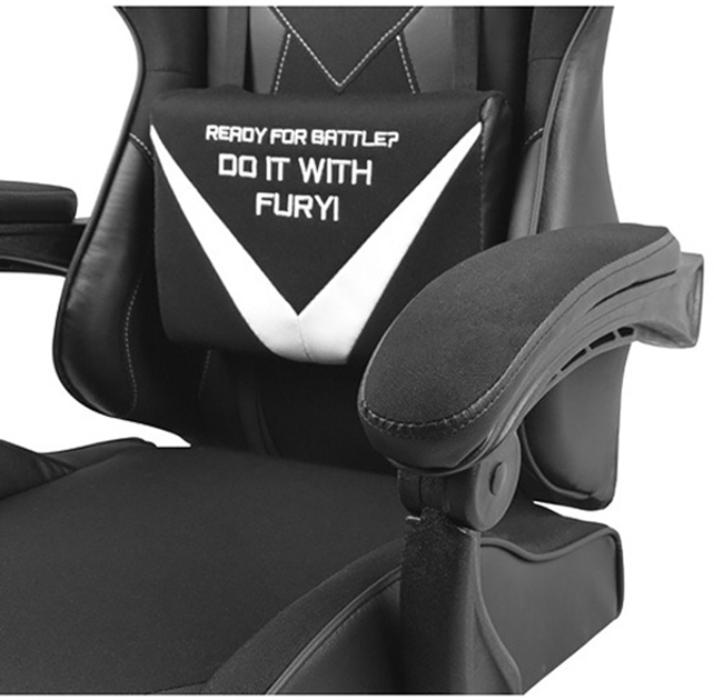 Крісло ігрове Fury Gaming Chair Avenger L 60 мм Black-White (NFF-1711) (955555908018144) - Уцінка - зображення 10