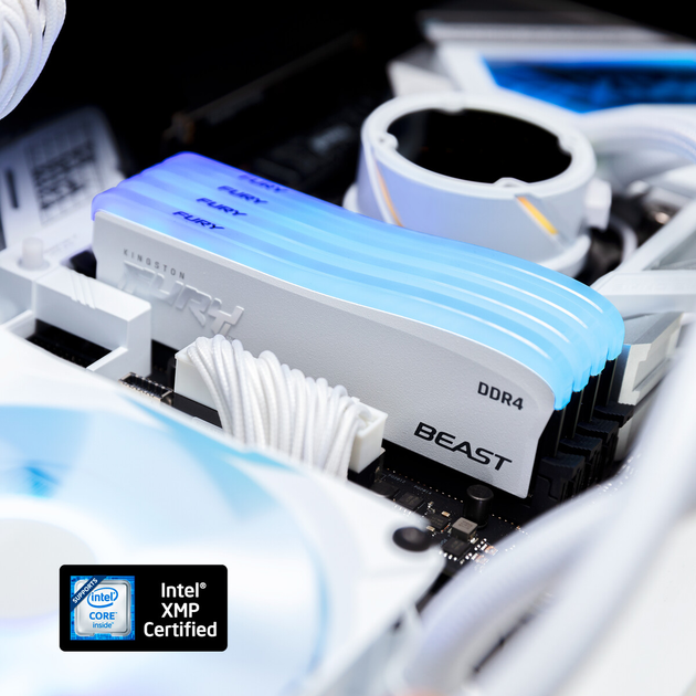 Pamiec Kingston Fury DDR4-3200 32768MB PC4-25600 (Kit of 2x16384) Beast RGB Special Edition White (KF432C16BWAK2/32) (955555906991219) - Outlet - obraz 9