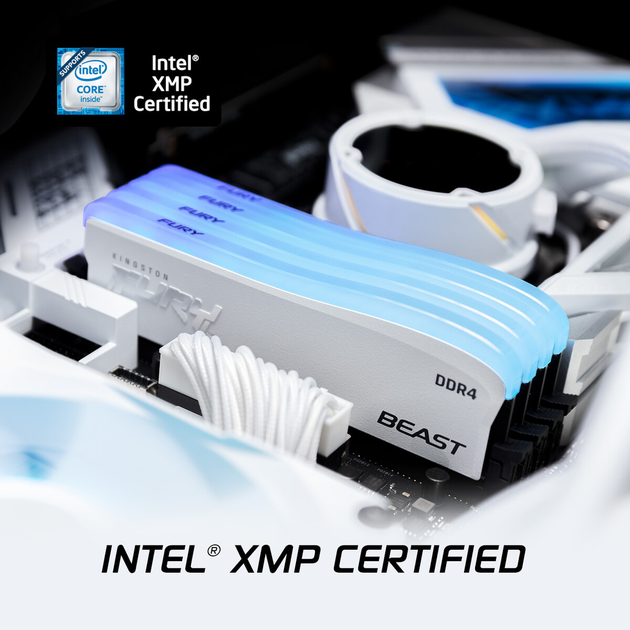 Pamiec Kingston Fury DDR4-3200 32768MB PC4-25600 (Kit of 2x16384) Beast RGB Special Edition White (KF432C16BWAK2/32) (955555906991219) - Outlet - obraz 13