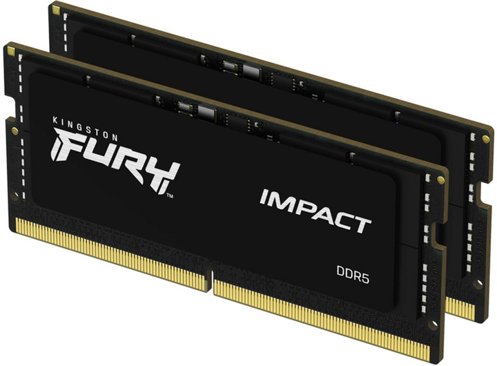 Pamiec Kingston Kingston Fury SODIMM DDR5-4800 32768MB PC5-38400 (Kit of 2x16384) Impact Black (KF548S38IBK2-32) (955555907105918) - Outlet - obraz 1