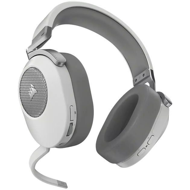 Геймерські бездротові навушники Corsair HS65 Wireless / Bluetooth 5.2 / Швидка зарядка / Білі (CA-9011286-EU2) Б/В - зображення 5