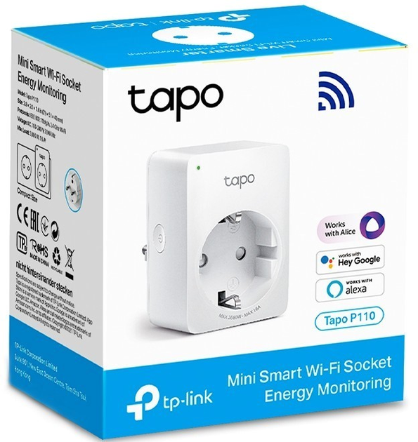 Розумна Wi-Fi розетка TP-LINK Tapo P110 (2-pack) - зображення 2