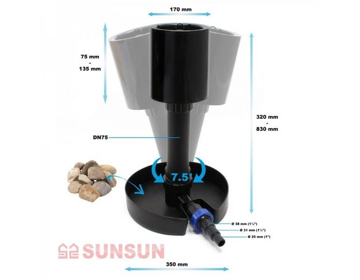 Ставковий стаціонарний скіммер SunSun CSP-40 до 40м3 - Фото 5 Ставковий стаціонарний скіммер SunSun CSP-40 до 40м3 - зображення 5