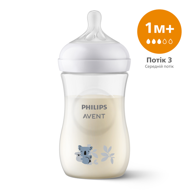 Пляшечка для годування Philips AVENT Natural Природний потік Коала 260 мл (SCY903/67) - зображення 2