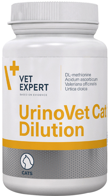 Харчова добавка Vet Expert UrinoVet Cat Dilution при сечокам'яній хворобі струвітного типу у котів 45 капсул (5902414201521) - зображення 1