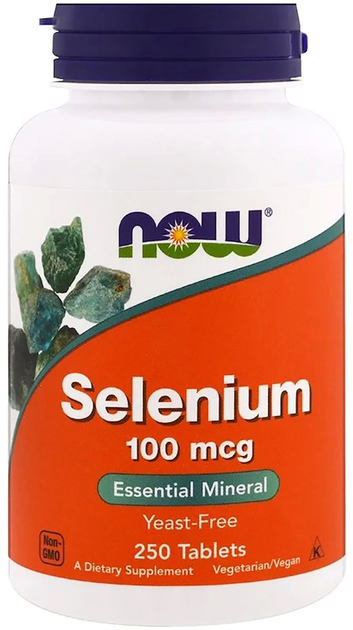 Minerały Now Foods Selen 100 mcg 250 tabletek (733739014825) - obraz 1