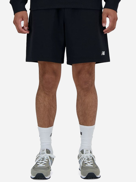 Spodenki dresowe męskie z kieszeniami New Balance Small Logo MS41520 L Czarne (197375394893) - obraz 1
