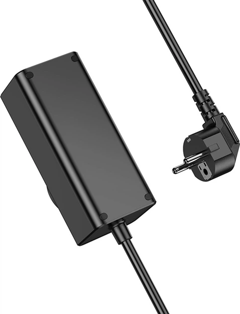 Мережевий подовжувач Hoco NS9 Wisdom 1-position (PD67W/3C1A) desktop socket (EU/GER) Black (6942007638494) - зображення 5