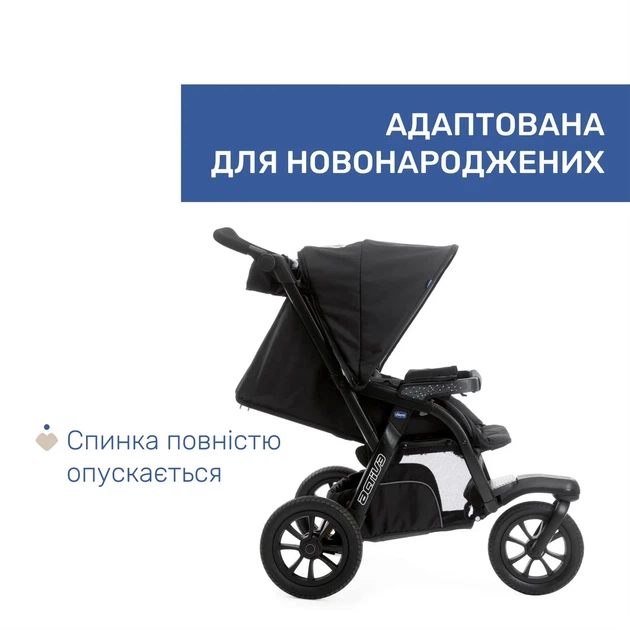 Коляска 2 в 1 Chicco Activ3, черная (87087.51.01) - изображение 7