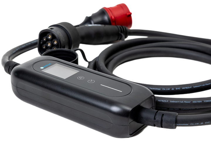 Портативний автомобільний зарядний пристрій Platinum EV/PHEV AC Type 2 16A  11kW CEE 5m LCD WIFI Tuya Black (EV_PPCW5M11) - зображення 10