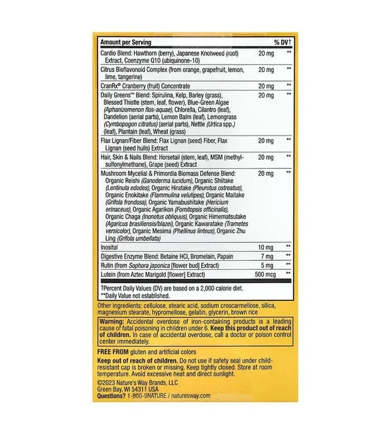 Мультивитамины для женщин Alive ! Women's Multi-Vitamin Nature's Way 60 таблеток - изображение 4