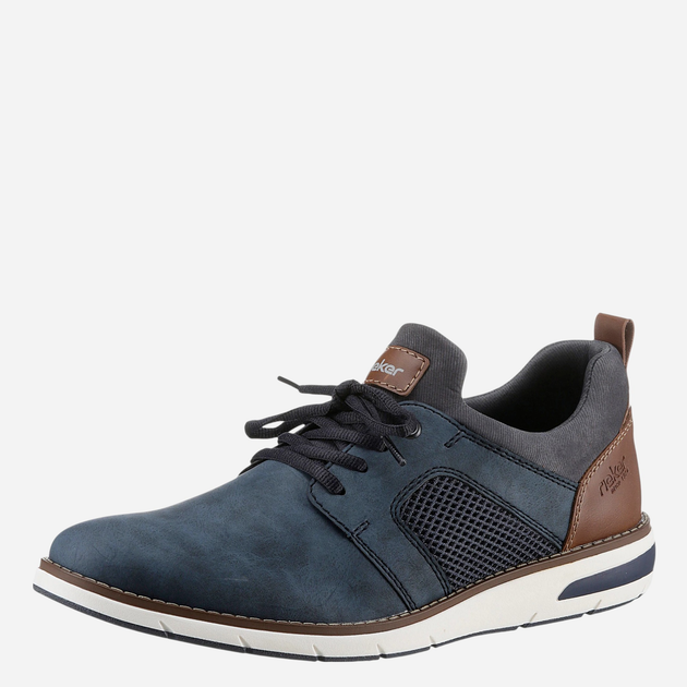 Sneakersy męskie do kostki RIEKER RIE11351-14 47 Niebieskie - obraz 2