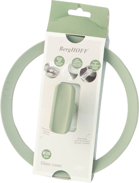Pokrywa BergHOFF Leo Balance Eco szklana zielona 20 cm (5413821363868) - obraz 3