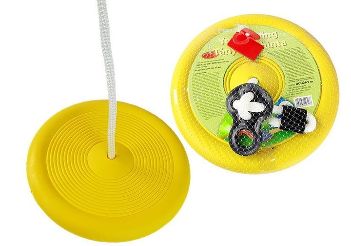 Huśtawka ogrodowa dla dzieci LEAN Toys okrągła 423 Żółta (5904204750639) - obraz 3