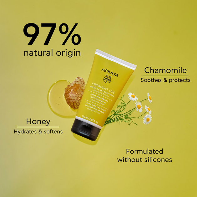 Odżywka do włosów Apivita Frequent Use Gentle Daily 150 ml (5201279097608 ) - obraz 3