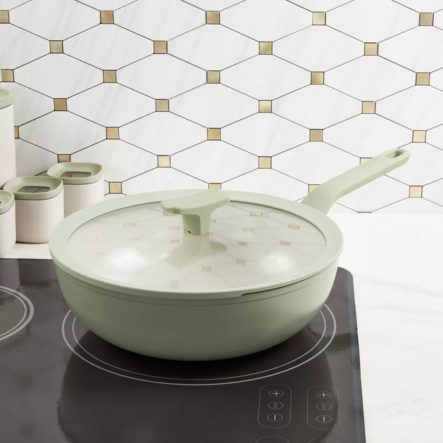 Patelnia wok BergHOFF Leo Balance Sage z pokrywą 28 cm (5413821363714) - obraz 2