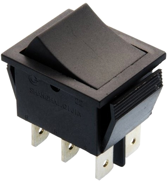 Przycisk przełącznik odbijający LEAN Toys pod pedał gazu 6 pin Black 9277 (5904204753265) - obraz 1