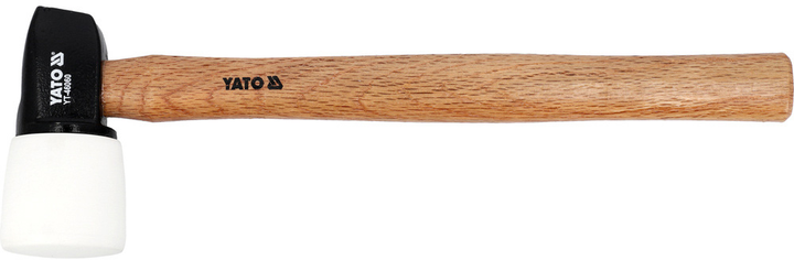 Młotek metalowo-gumowy YATO z drewnianym trzonkiem 1.3 kg 400 mm (YT-46060)   - obraz 1