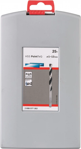 Набір свердел для металу Bosch HSS PointTeQ 25 штук (2608577352) - зображення 3