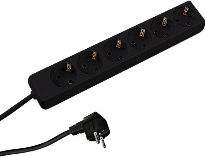 Przedłużacz Bachmann 6 gniazd 1.5 m czarny (4016514038640) - obraz 1