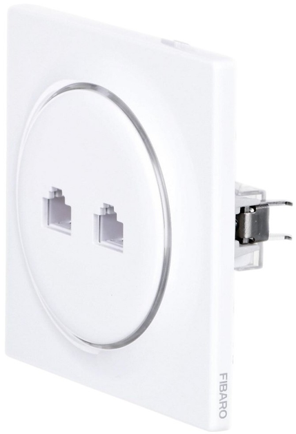 Gniazdko FIBARO Walli N Ethernet Outlet FGWEEU-021 White (5902701701383) - obraz 1