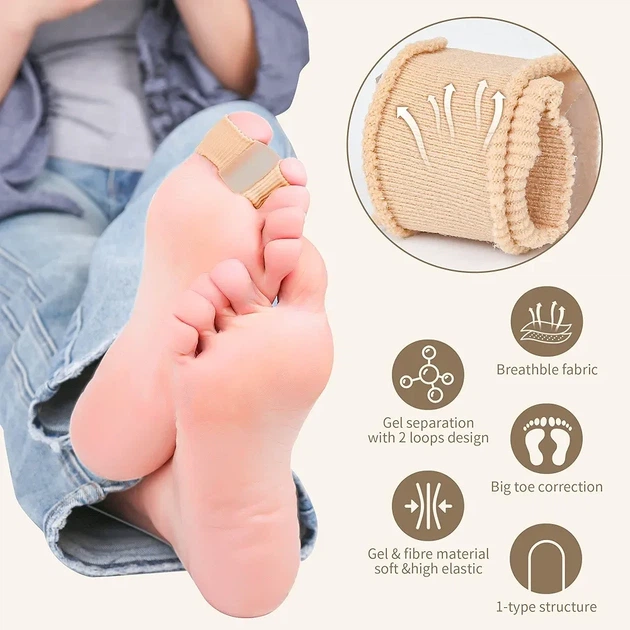 Ортопедичний коректор-роздільник пальців Fiber Toe Separators для корекції вальгусу комплект Розмір L - зображення 5