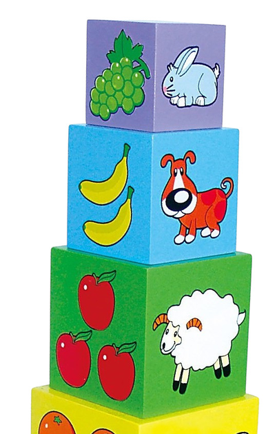 Drewniana edukacyjna piramidka Viga Jedno w drugie 59461 (6934510594619) - obraz 3