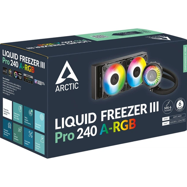 СВО Arctic Liquid Freezer III Pro 240 A-RGB Black (ACFRE00182A) - зображення 6