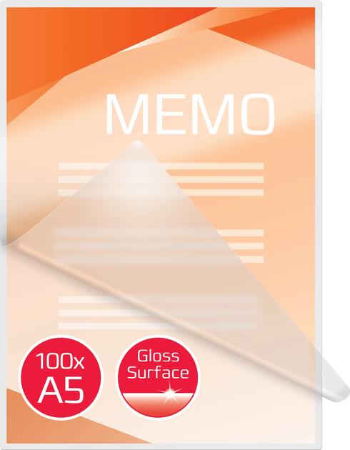 Folie do laminowania GBC błyszczące 2 x 75 mikronów A5 100 szt. (33816030930) - obraz 4