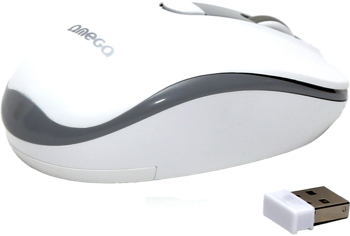 Mysz Omega OM-220 Wireless White/Grey (OM220WG) - obraz 2
