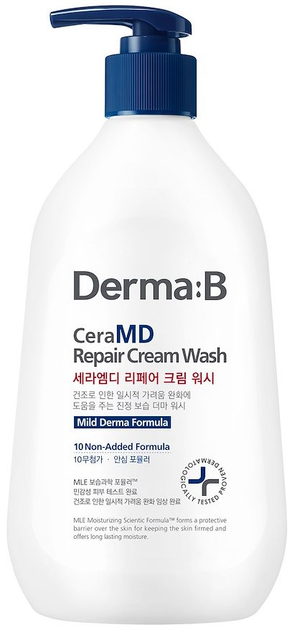 Кремовий гель для душу Derma-B CeraMD відновлювальний 400 мл (8809723786459) - зображення 1